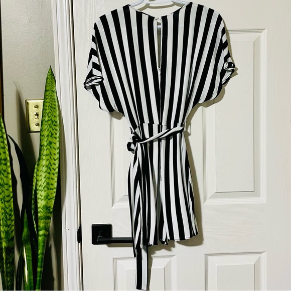Zara Wrap Striped Romper - Picture 4 of 9